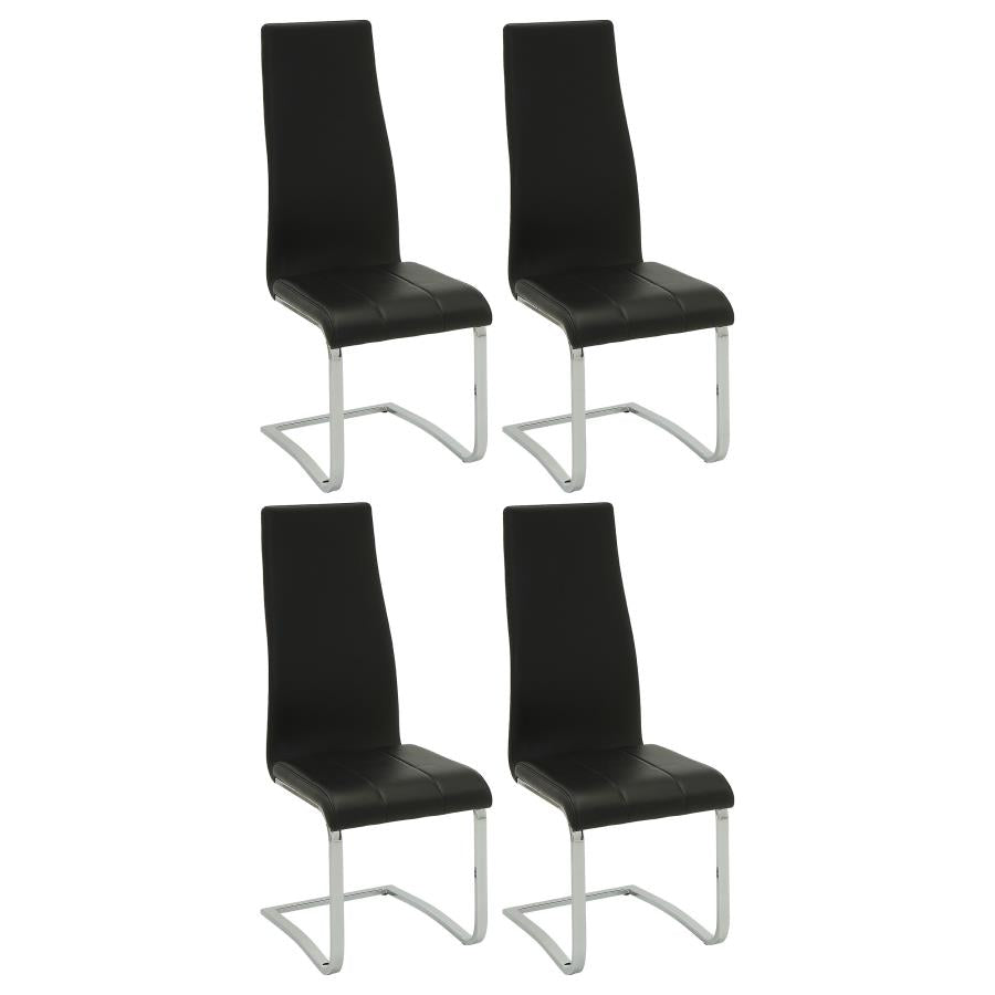 MONTCLAIR UPHOLSTERED DINING SIDE CHAIR BLACK (SET OF 4)