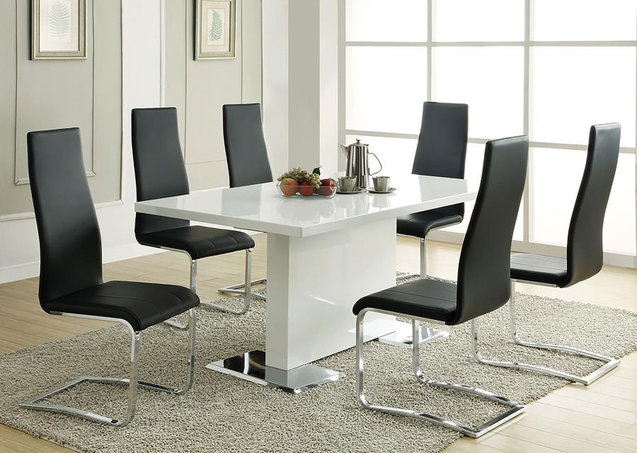 MONTCLAIR UPHOLSTERED DINING SIDE CHAIR BLACK (SET OF 4)