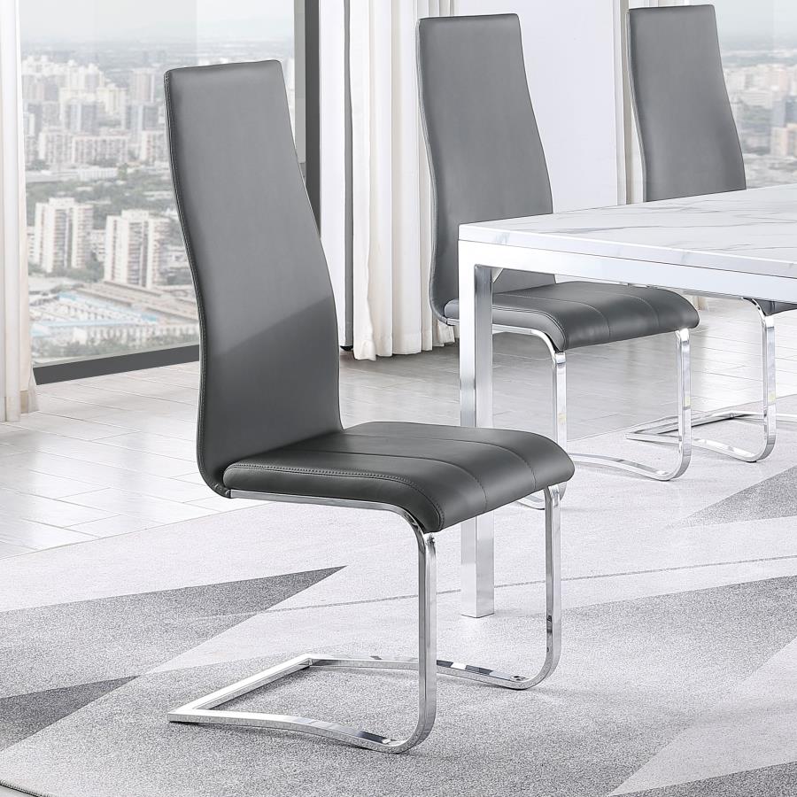 MONTCLAIR UPHOLSTERED DINING SIDE CHAIR GREY (SET OF 4)