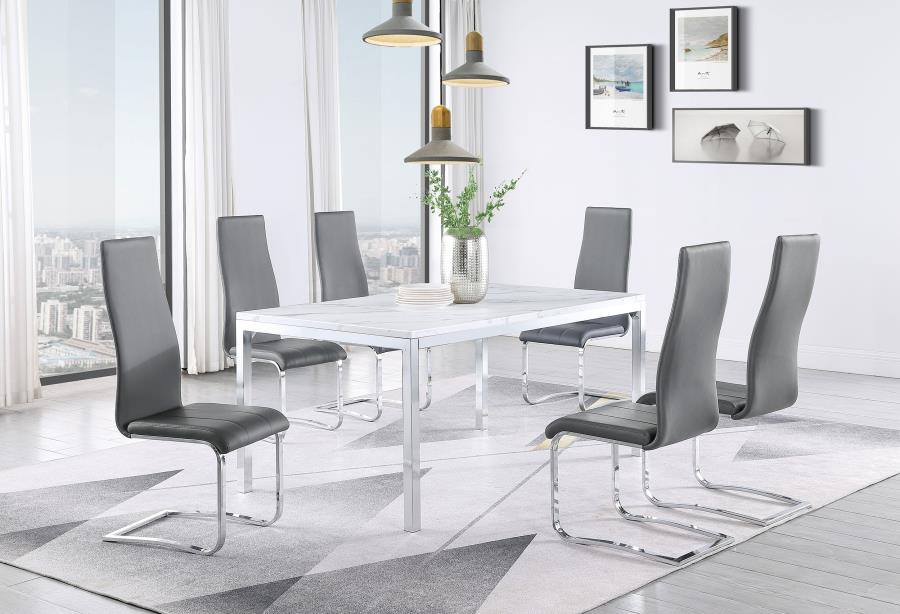 MONTCLAIR UPHOLSTERED DINING SIDE CHAIR GREY (SET OF 4)