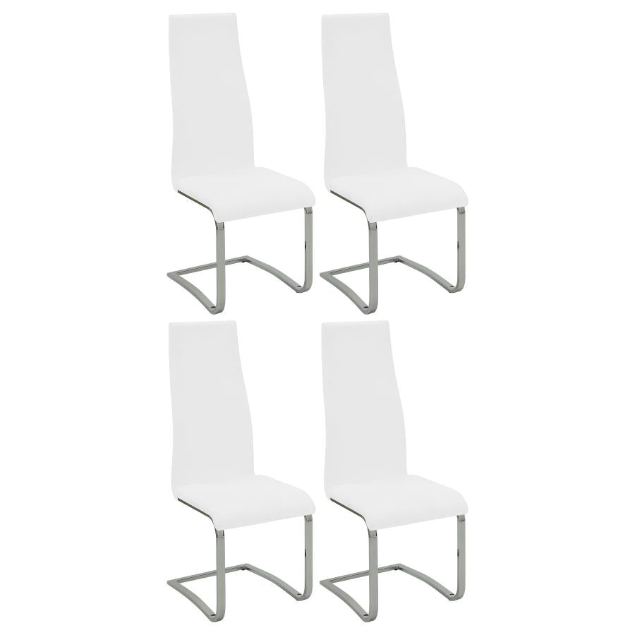 MONTCLAIR UPHOLSTERED DINING SIDE CHAIR WHITE (SET OF 4)
