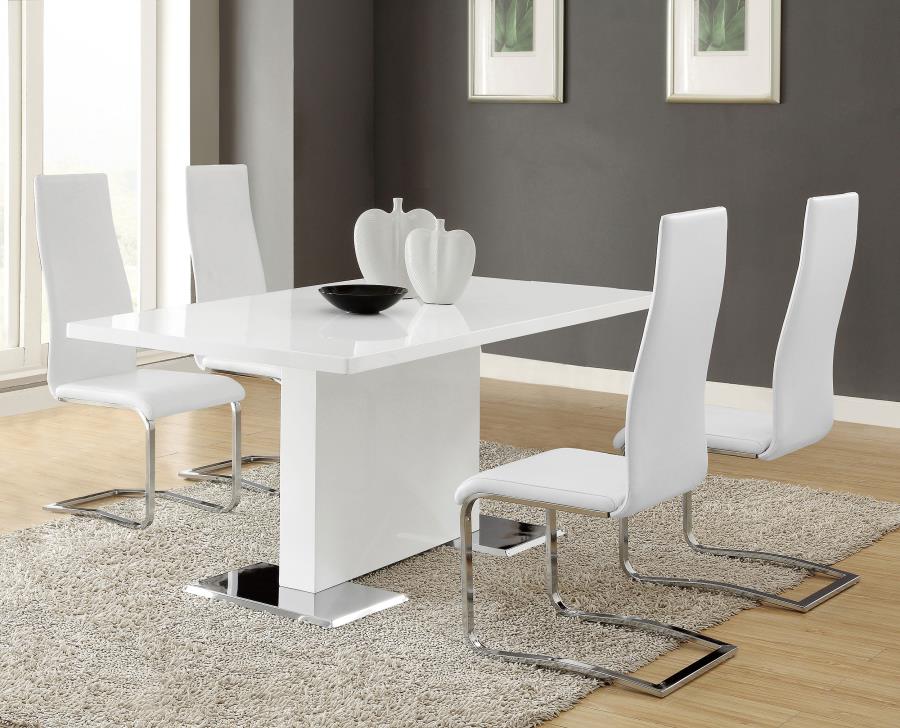 MONTCLAIR UPHOLSTERED DINING SIDE CHAIR WHITE (SET OF 4)