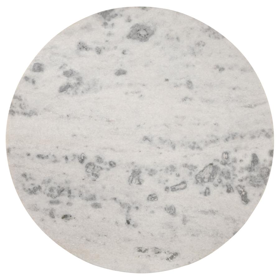 ORTEGA ROUND 46-INCH MARBLE TOP WOOD DINING TABLE NATURAL