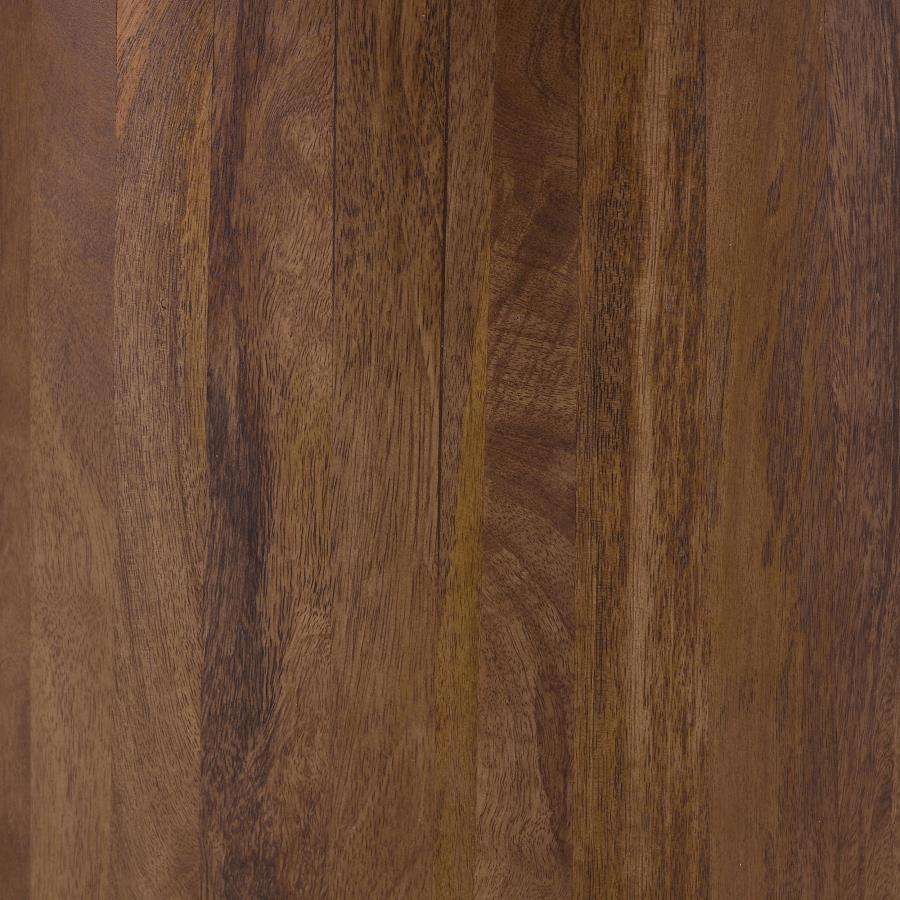 ORTEGA ROUND 46-INCH MARBLE TOP WOOD DINING TABLE NATURAL