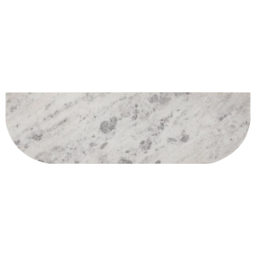 ORTEGA 4-DOOR MARBLE TOP SIDEBOARD BUFFET CABINET NATURAL