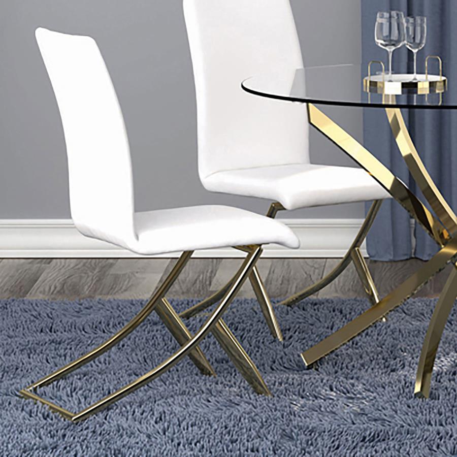 CARMELIA UPHOLSTERED DINING SIDE CHAIR WHITE (SET OF 4)