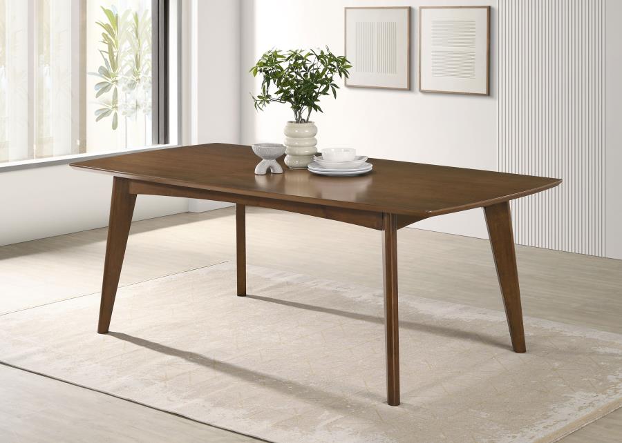MALONE RECTANGULAR 78-INCH WOOD DINING TABLE DARK WALNUT