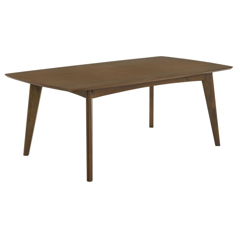 MALONE RECTANGULAR 78-INCH WOOD DINING TABLE DARK WALNUT