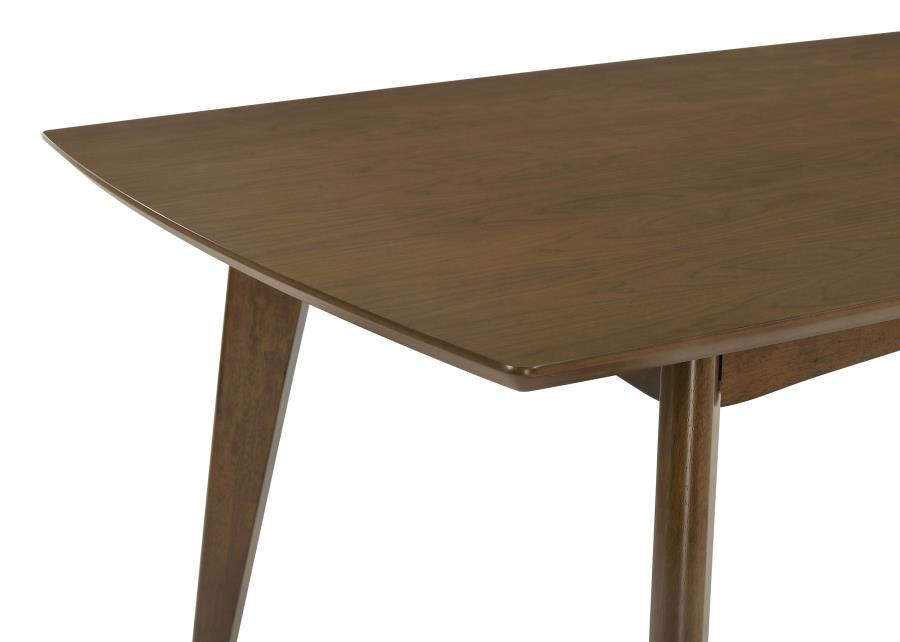 MALONE RECTANGULAR 78-INCH WOOD DINING TABLE DARK WALNUT