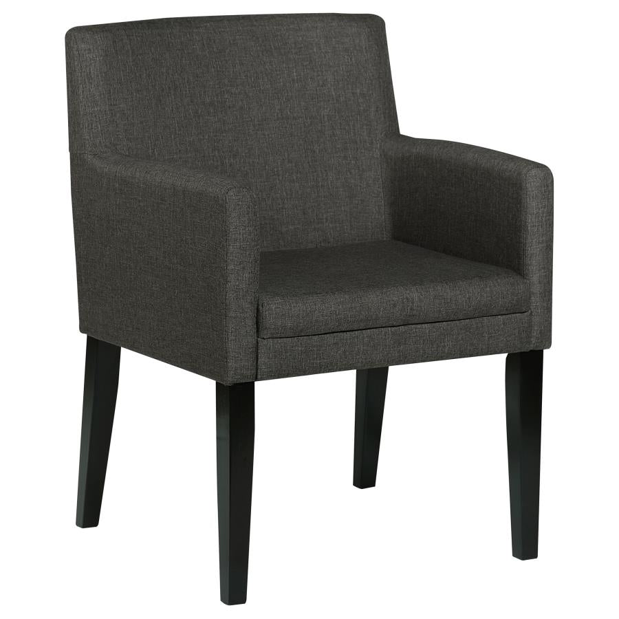 CATHERINE UPHOLSTERED DINING ARM CHAIR GREY (SET OF 2)