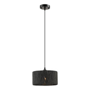 STEEL AND ROPES WITH SHADE PENDANT // BLACK
