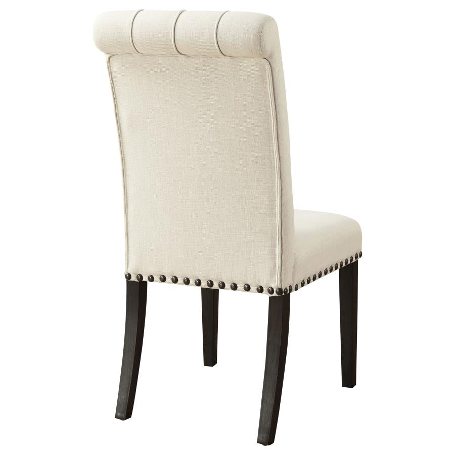 ALANA FABRIC UPHOLSTERED DINING SIDE CHAIR BEIGE (SET OF 2)