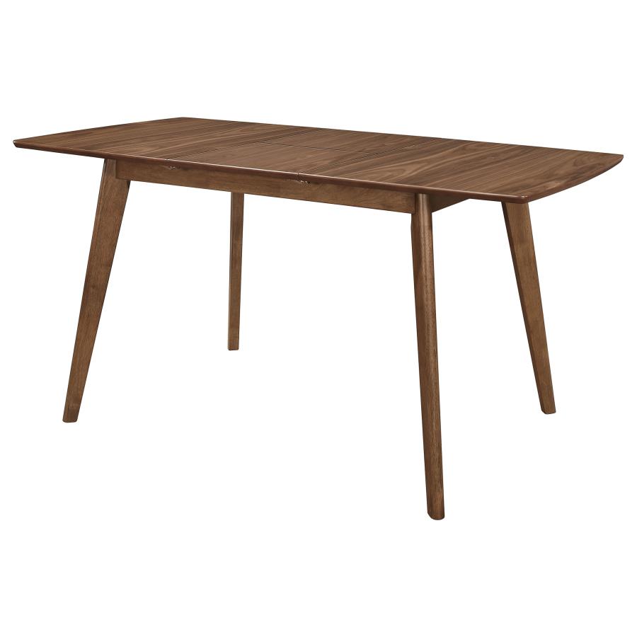 ALFREDO 63-INCH EXTENSION LEAF DINING TABLE NATURAL WALNUT