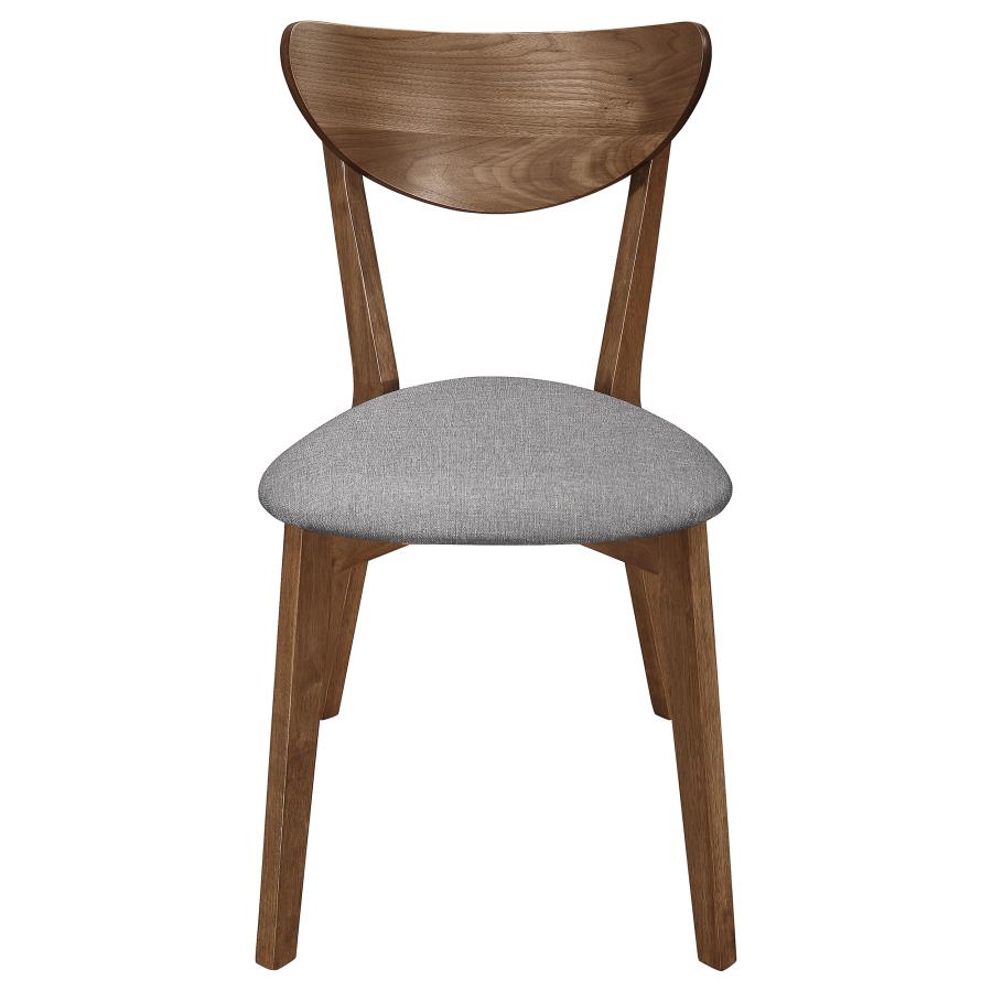 ALFREDO DINING SIDE CHAIR GREY AND NATURAL WALNUT (SET OF 2)