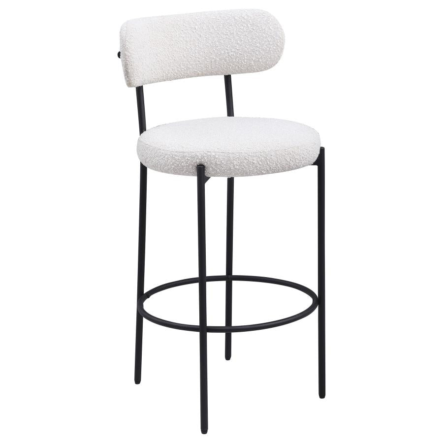 VIOLA BOUCLE UPHOLSTERED BAR CHAIR CREAM (SET OF 2)