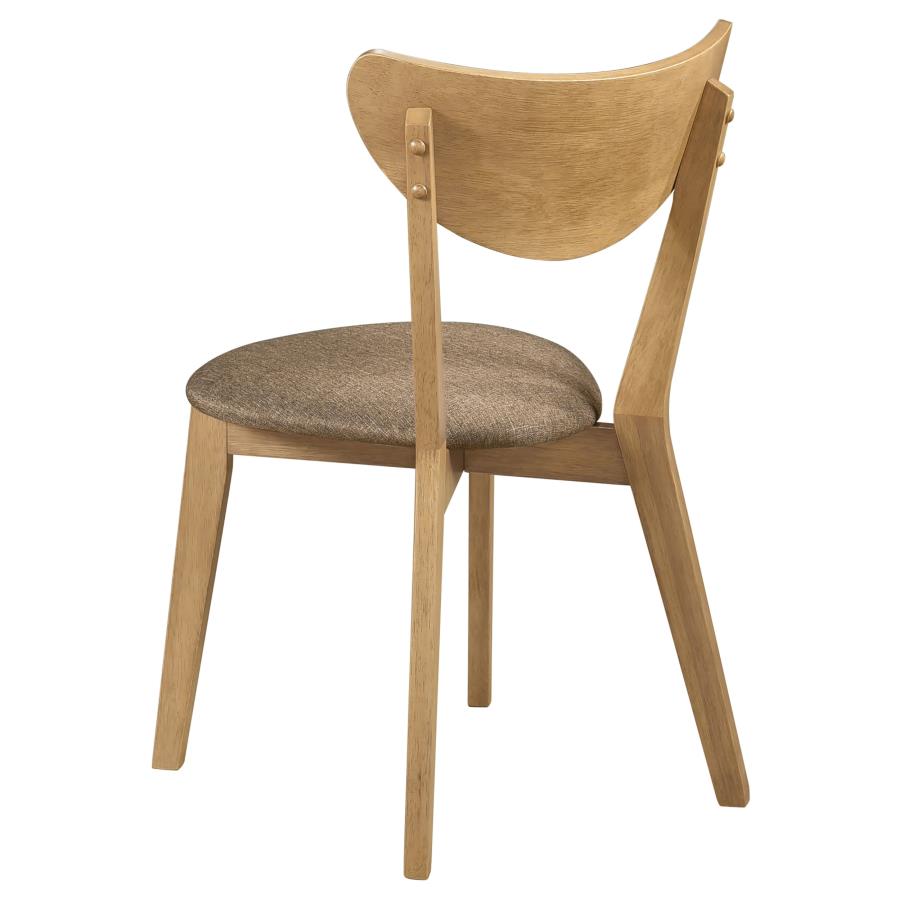 ELOWEN WOOD DINING SIDE CHAIR LIGHT WALNUT (SET OF 2)
