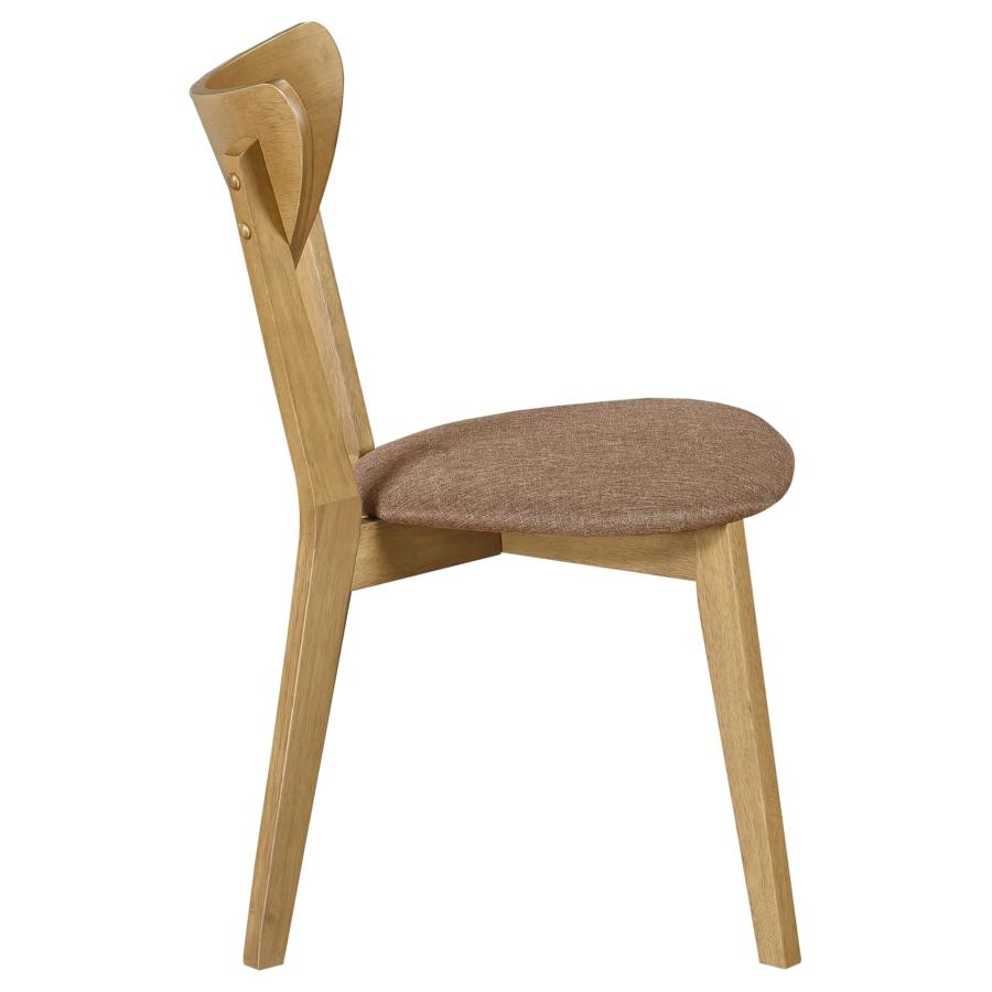 ELOWEN WOOD DINING SIDE CHAIR LIGHT WALNUT (SET OF 2)