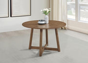 DINAH ROUND 47-INCH SOLID WOOD DINING TABLE WALNUT