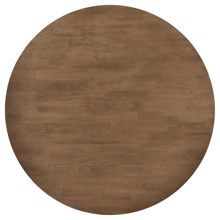 DINAH ROUND 47-INCH SOLID WOOD DINING TABLE WALNUT