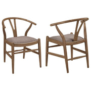 DINAH WOOD WISHBONE DINING SIDE CHAIR WALNUT (SET OF 2)