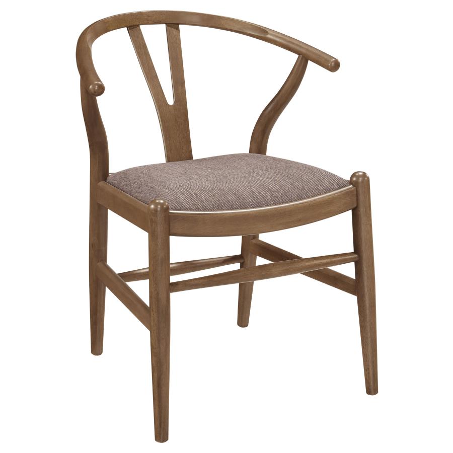 DINAH WOOD WISHBONE DINING SIDE CHAIR WALNUT (SET OF 2)