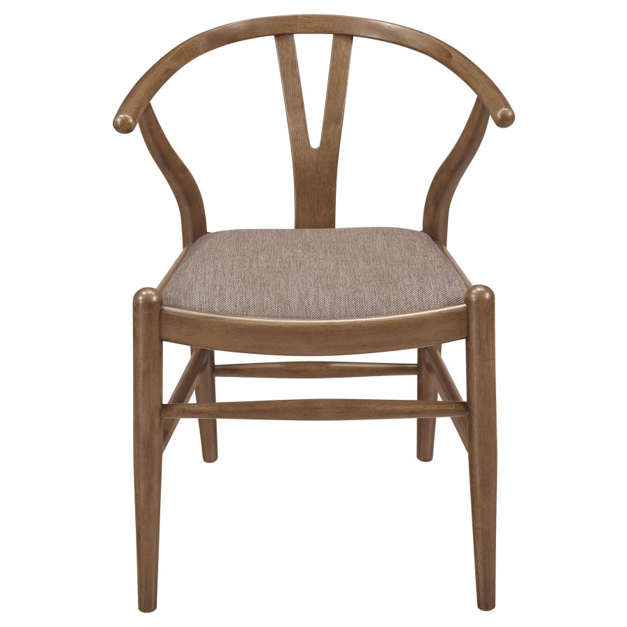 DINAH WOOD WISHBONE DINING SIDE CHAIR WALNUT (SET OF 2)