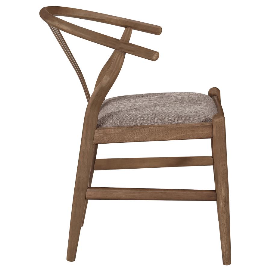 DINAH WOOD WISHBONE DINING SIDE CHAIR WALNUT (SET OF 2)