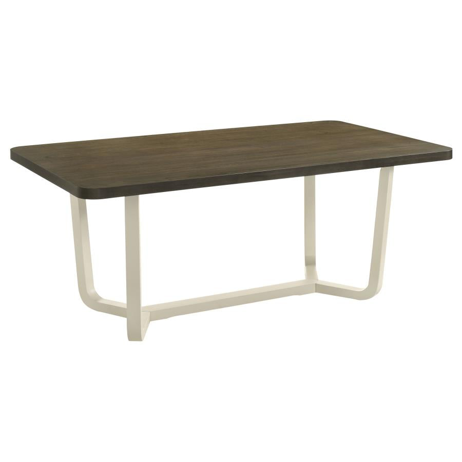 BILOXI 71-INCH RECTANGULAR WOOD DINING TABLE GREYISH BROWN