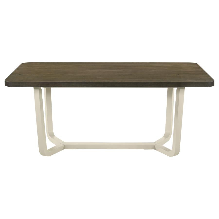 BILOXI 71-INCH RECTANGULAR WOOD DINING TABLE GREYISH BROWN