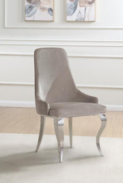 ANTOINE VELVET UPHOLSTERED DINING SIDE CHAIR GREY (SET OF 2)