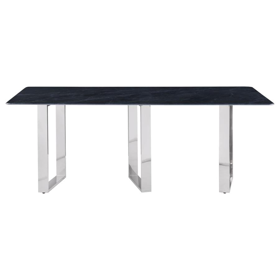 DESDEN 79-INCH RECTANGULAR SINTERED STONE DINING TABLE GREY