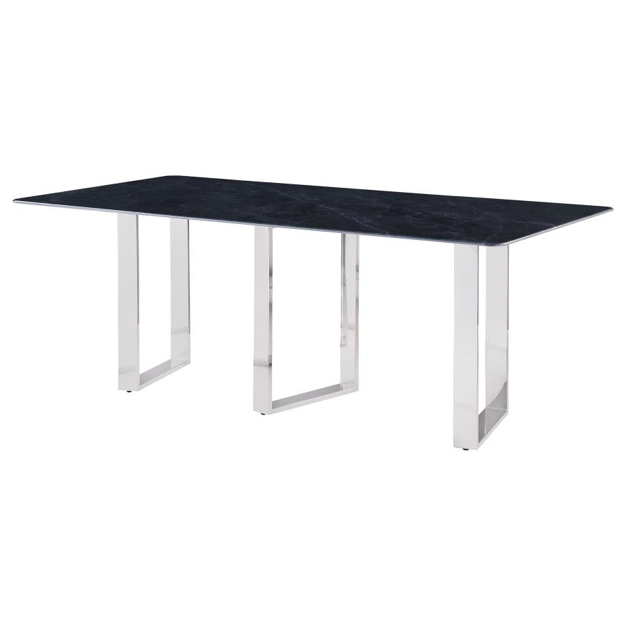DESDEN 79-INCH RECTANGULAR SINTERED STONE DINING TABLE GREY