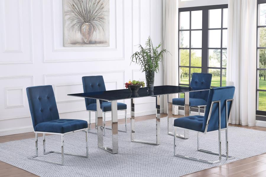 DESDEN 79-INCH RECTANGULAR SINTERED STONE DINING TABLE GREY