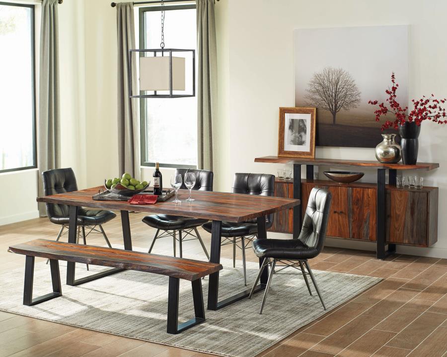 DITMAN 80-INCH LIVE EDGE DINING TABLE GREY SHEESHAM