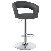 BARRAZA 29-INCH ADJUSTABLE HEIGHT BAR STOOL GREY AND CHROME