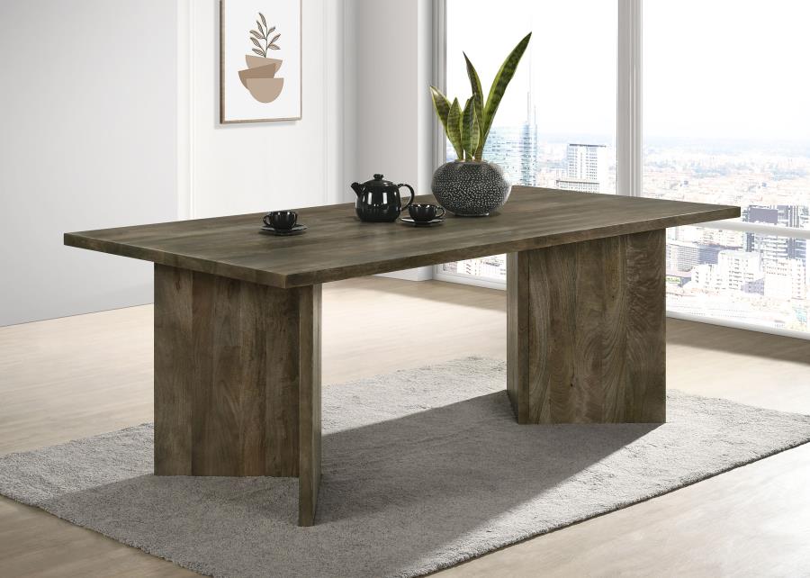 TYLER 80-INCH SOLID WOOD DINING TABLE MANGO BROWN