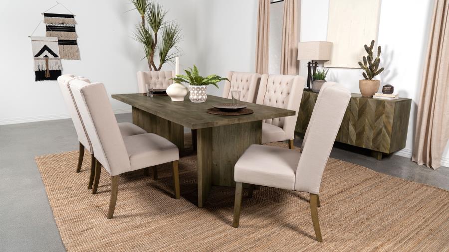 TYLER 80-INCH SOLID WOOD DINING TABLE MANGO BROWN