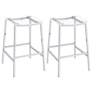 JOVANI ACRYLIC BACKLESS BAR STOOL CHROME (SET OF 2)