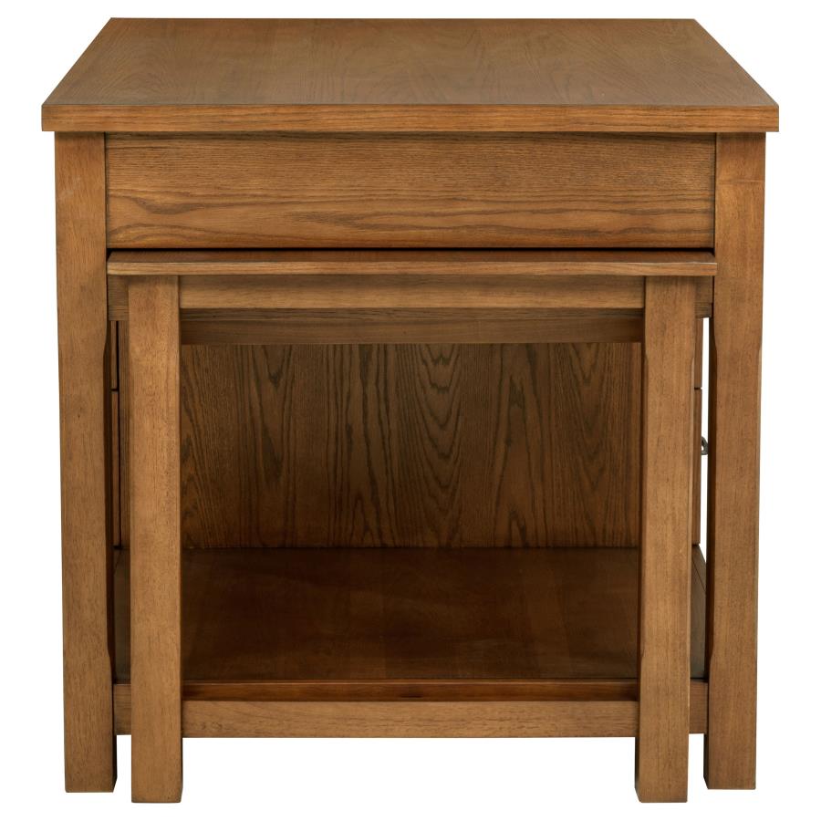 MAYFAIR 3-PIECE KITCHEN ISLAND WITH EXTENSION TABLE DARK OAK