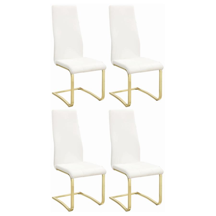 MONTCLAIR UPHOLSTERED DINING SIDE CHAIR WHITE (SET OF 4)