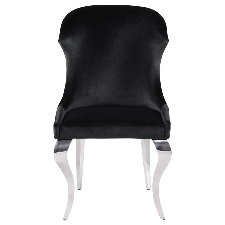 CHEYANNE UPHOLSTERED DINING SIDE CHAIR BLACK (SET OF 2)