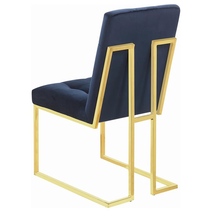 CISCO VELVET UPHOLSTERED DINING SIDE CHAIR (SET OF 2)