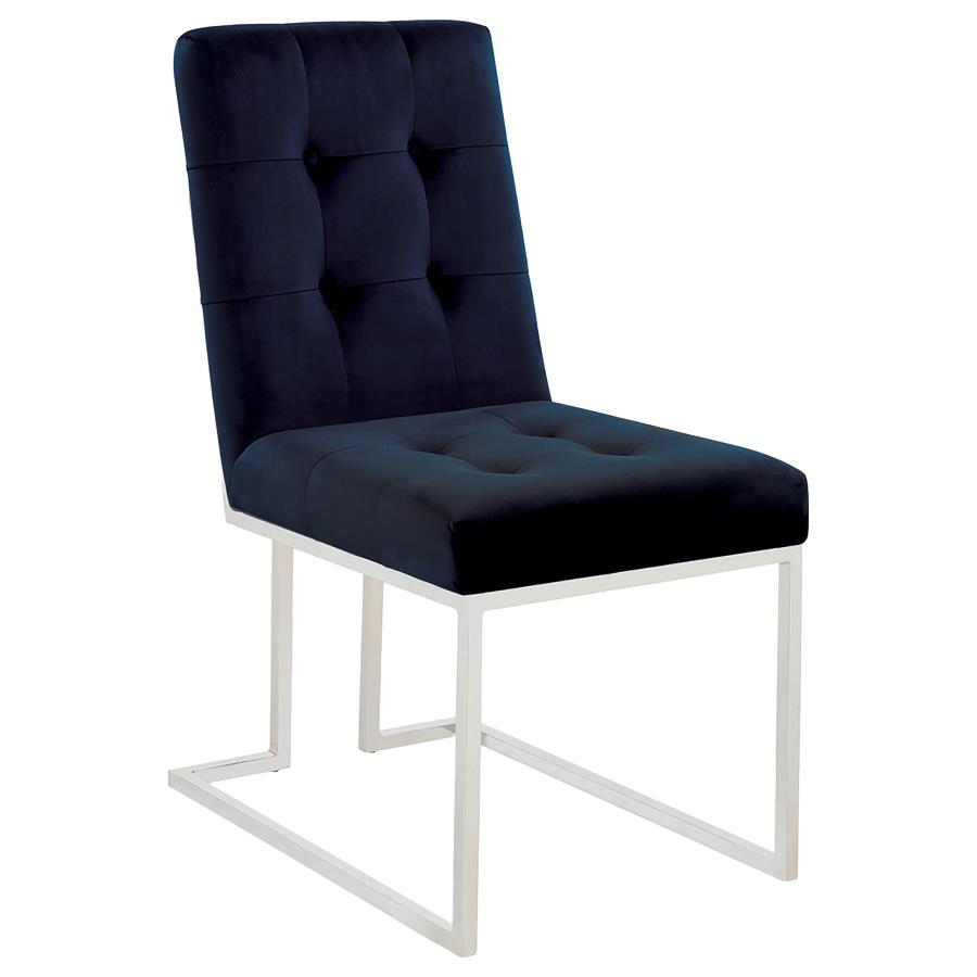 CISCO VELVET UPHOLSTERED DINING SIDE CHAIR (SET OF 2)