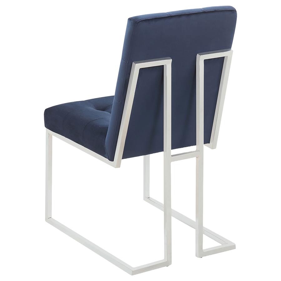 CISCO VELVET UPHOLSTERED DINING SIDE CHAIR (SET OF 2)