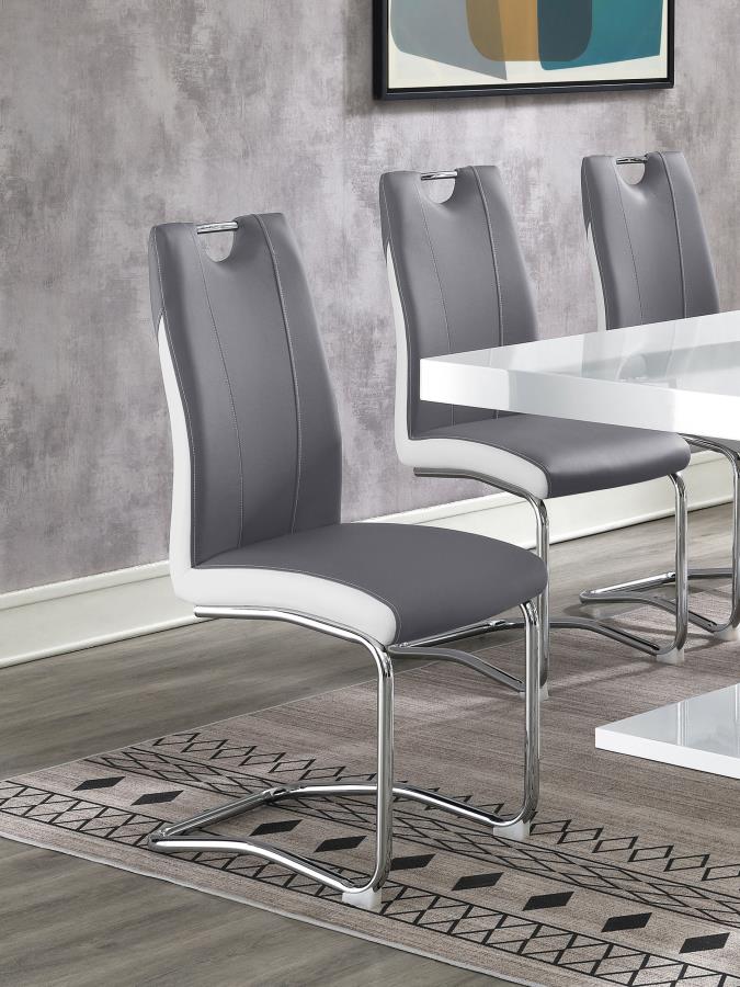 BROOKLYN UPHOLSTERED DINING SIDE CHAIR GREY (SET OF 4)