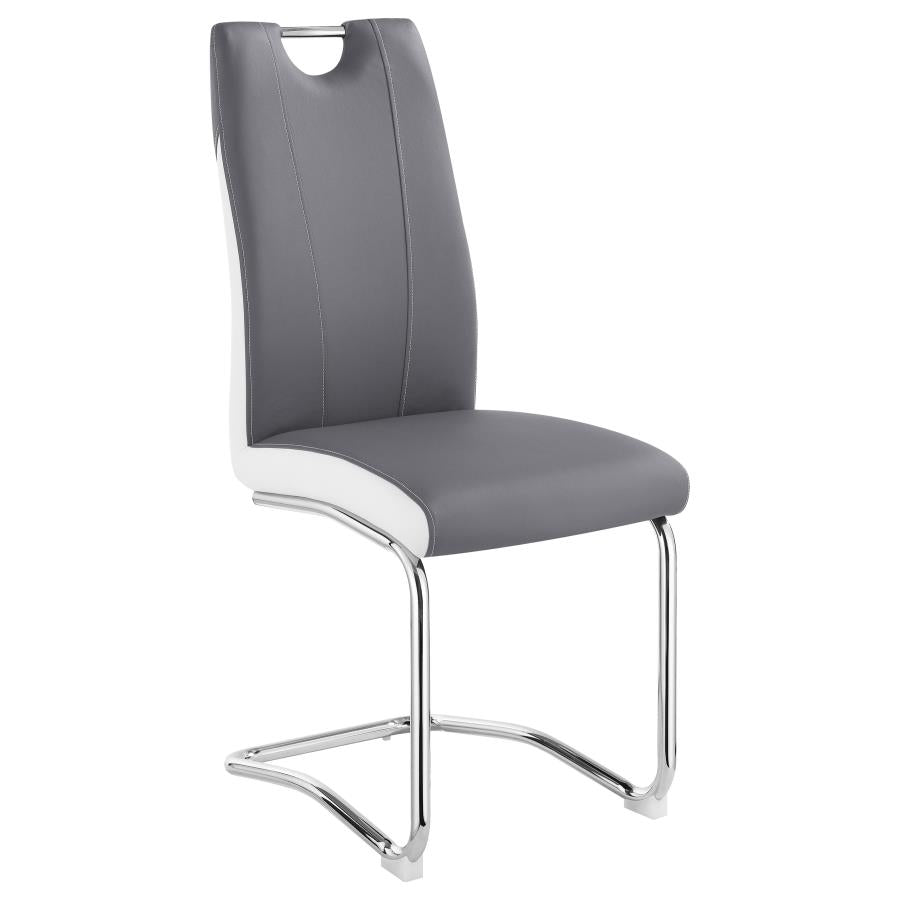 BROOKLYN UPHOLSTERED DINING SIDE CHAIR GREY (SET OF 4)