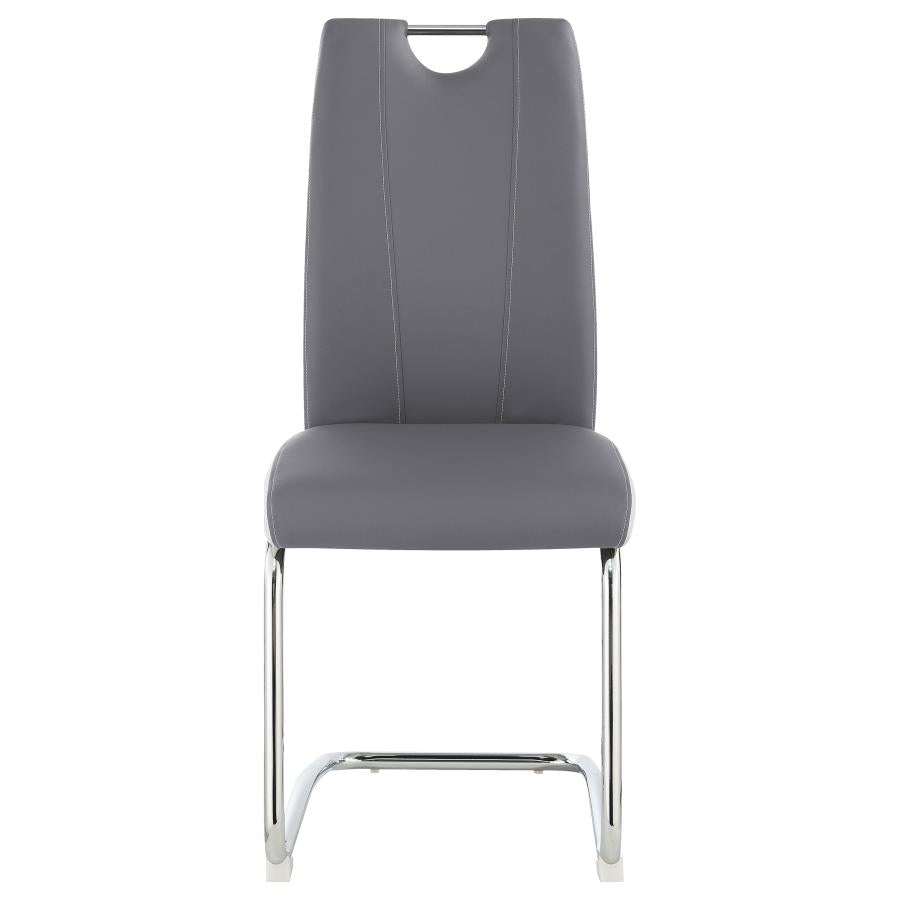 BROOKLYN UPHOLSTERED DINING SIDE CHAIR GREY (SET OF 4)