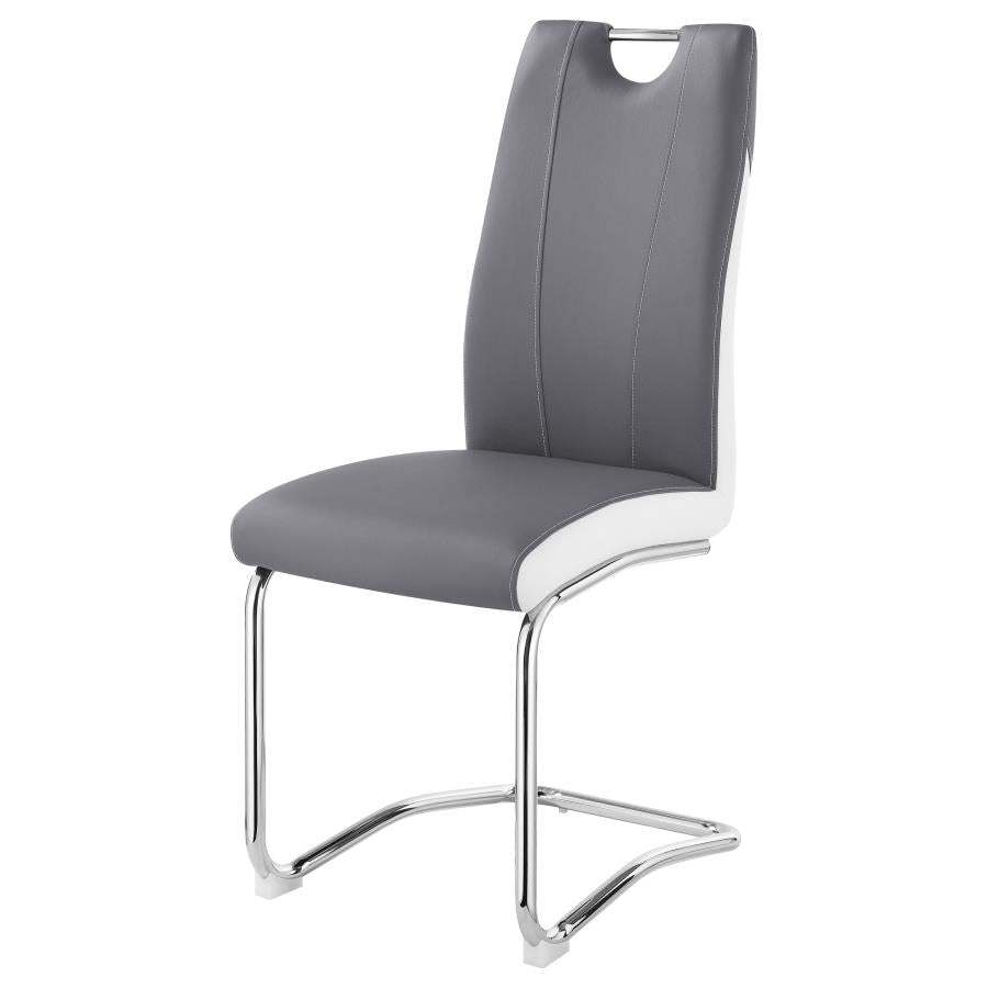 BROOKLYN UPHOLSTERED DINING SIDE CHAIR GREY (SET OF 4)