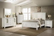 SANDY BEACH 5-PIECE BEDROOM SET CREAM WHITE
