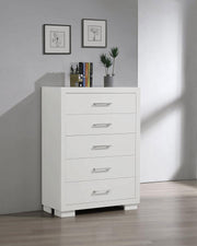 JESSICA 5-DRAWER BEDROOM CHEST SNOW WHITE